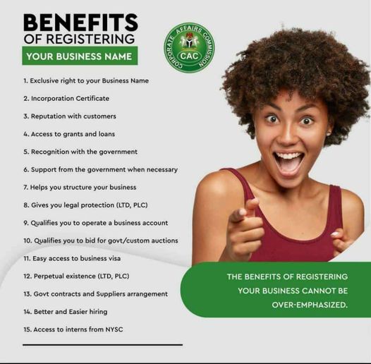 Benefits of registering your business with the Corporate Affairs Commission in Nigeria. 